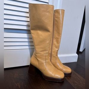 Jonak knee high patent leather boots size 37 (6.5 women's)